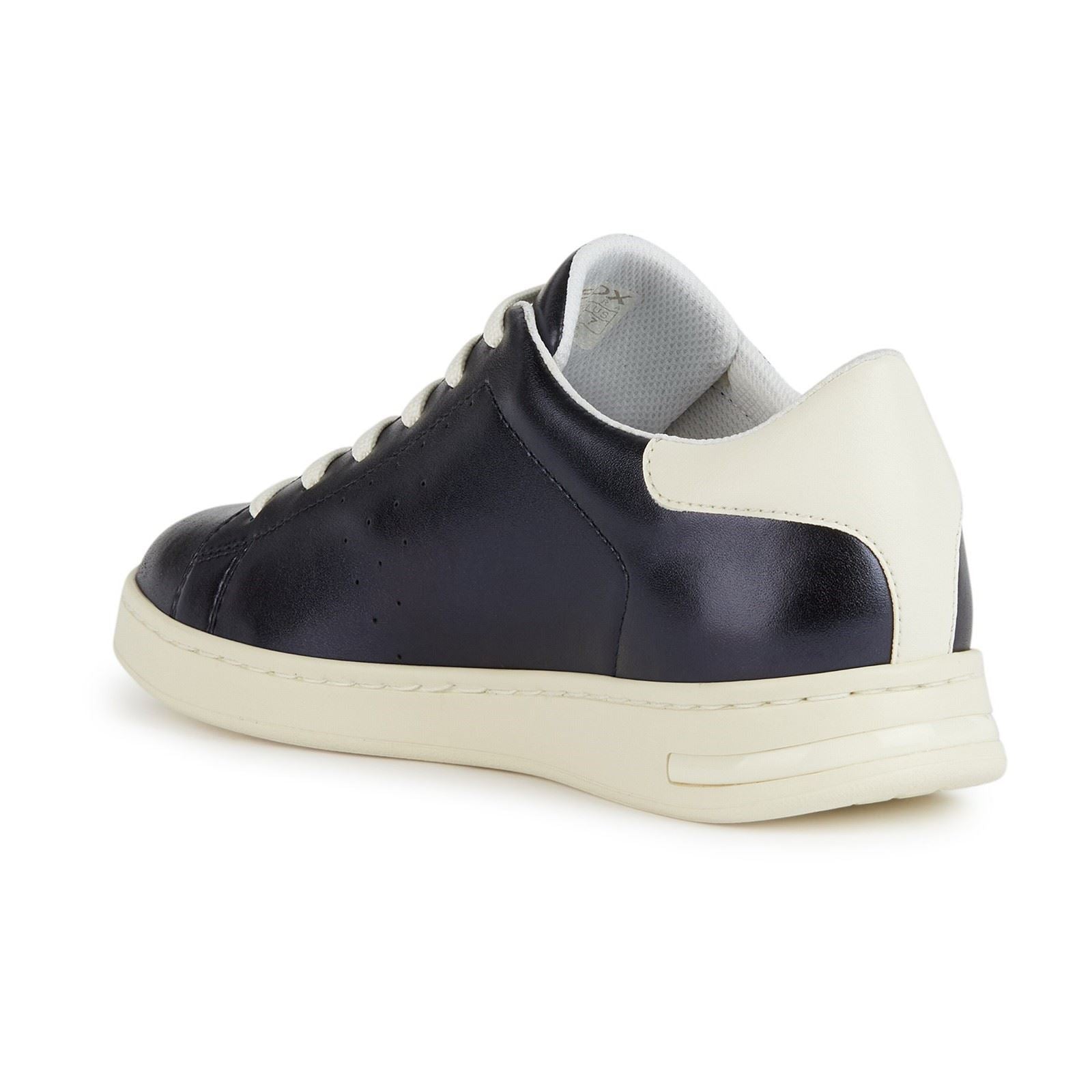 Geox D Jaysen B Jean Foncé En Simili Cuir Pour Femmes / Baskets Blanches Optiques