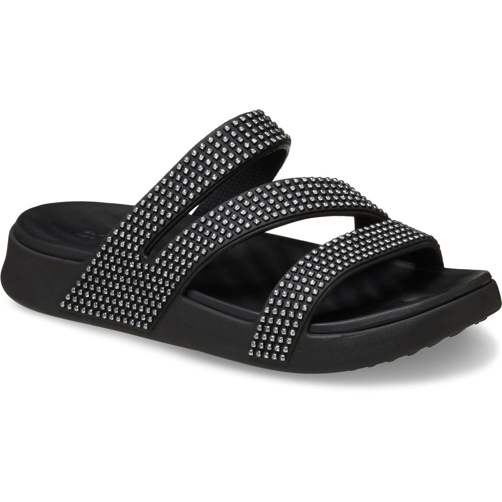 Crocs Getaway Strappy Sandales Noires Pour Femmes En Eva