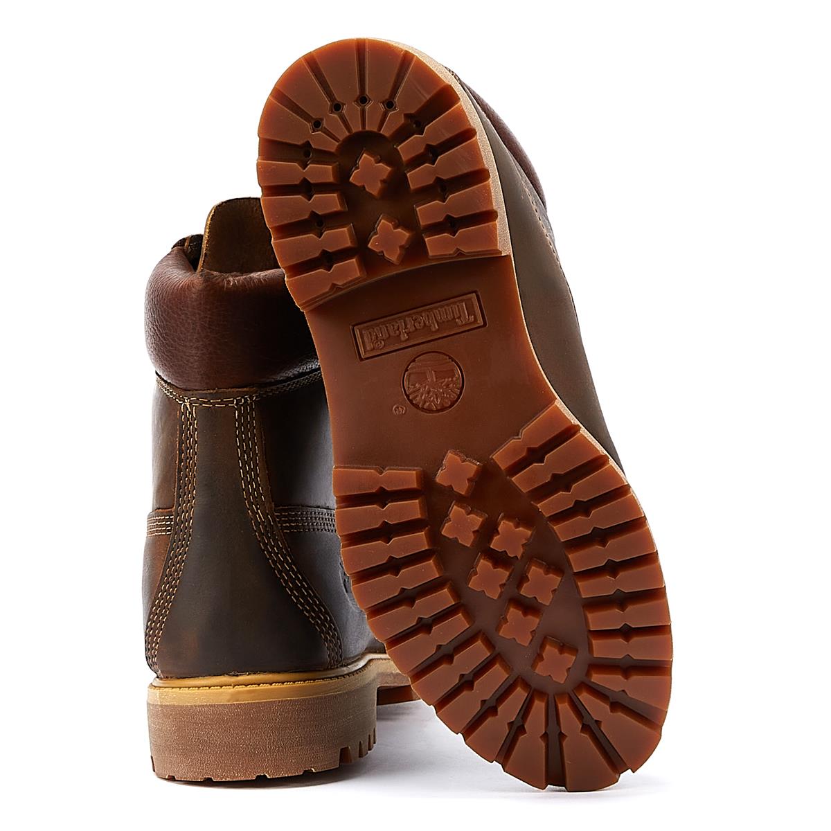 Timberland 6 Pouces Premium Cuir Vintage Hommes Marron