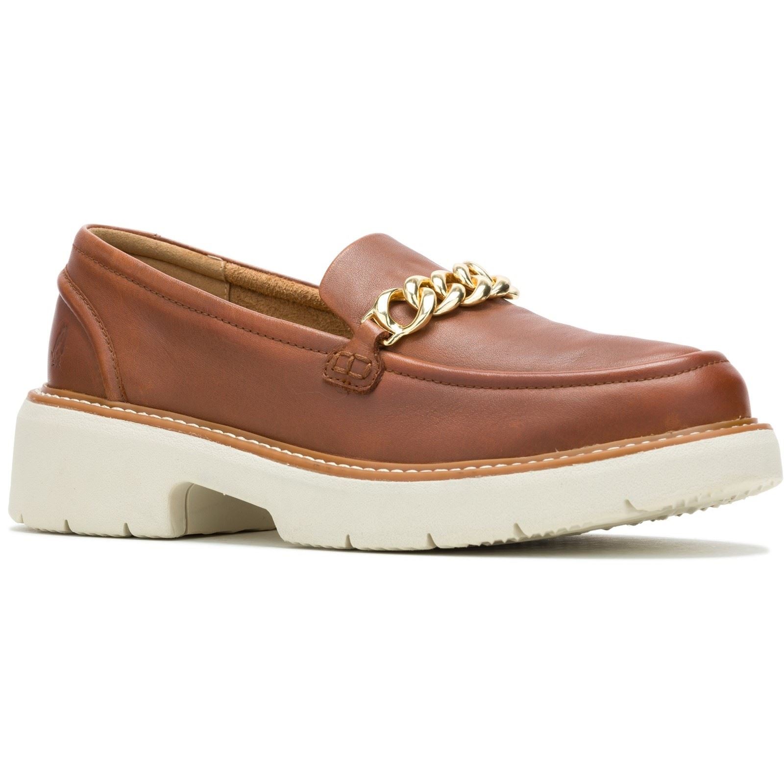 Hush Puppies Jodie Chaussures À Enfiler Pour Femmes En Cuir Couleur Cognac