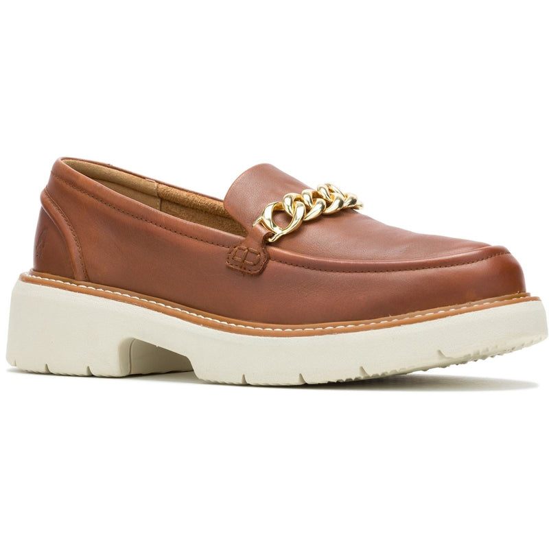 Hush Puppies Jodie Chaussures À Enfiler Pour Femmes En Cuir Couleur Cognac
