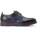 Base London Roly Chaussures À Lacets En Cuir Pour Hommes Bleu Marine