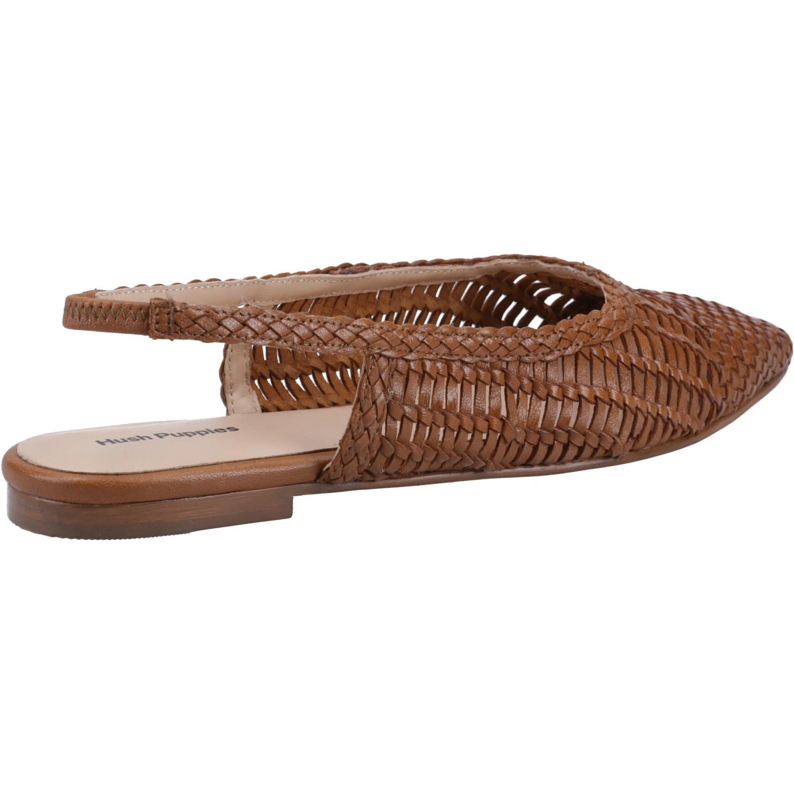 Hush Puppies Dalia Woven Ballons Plats Pour Femmes En Cuir De Couleur Tan