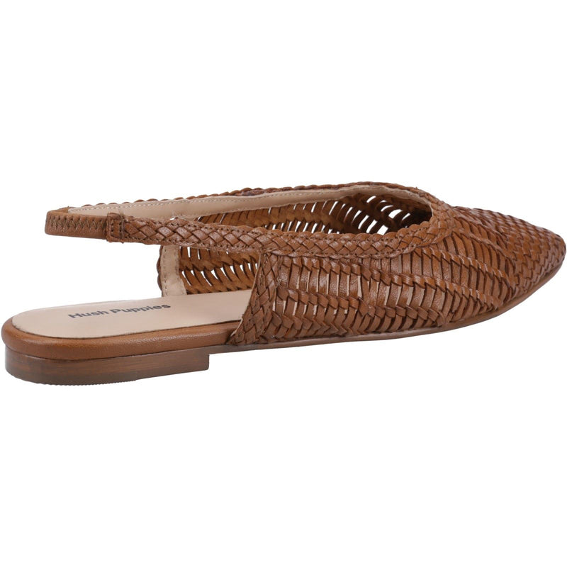 Hush Puppies Dalia Woven Ballons Plats Pour Femmes En Cuir De Couleur Tan
