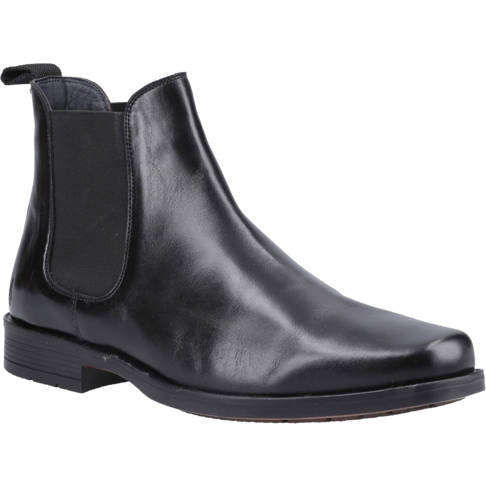 Hush Puppies Brennan Bottes En Cuir Noires Pour Hommes