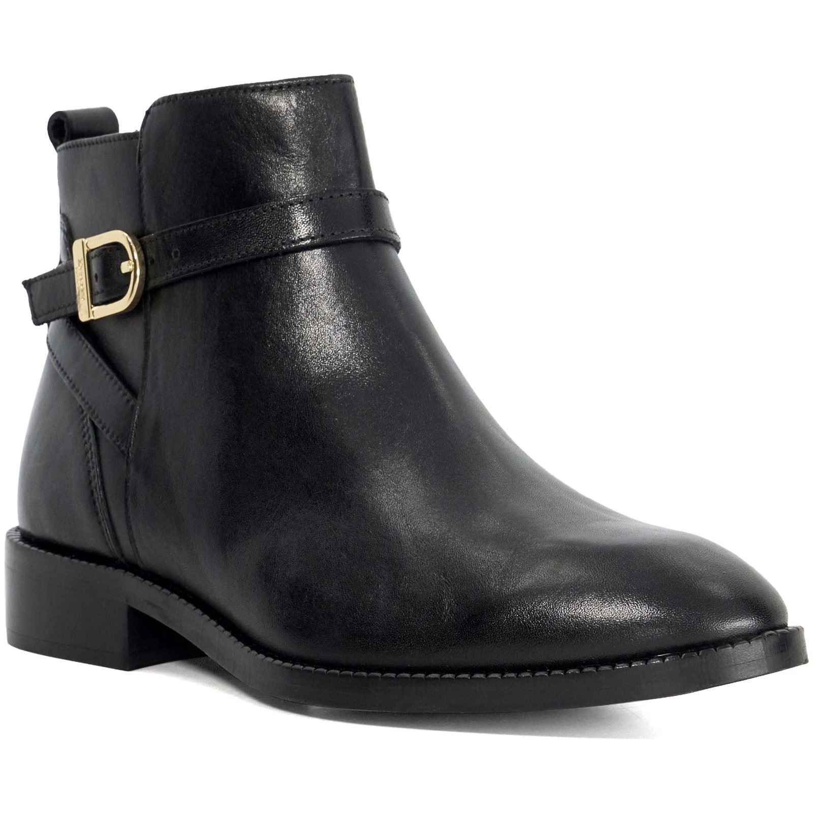 Dune Pemma Bottes En Cuir Noires Pour Femmes