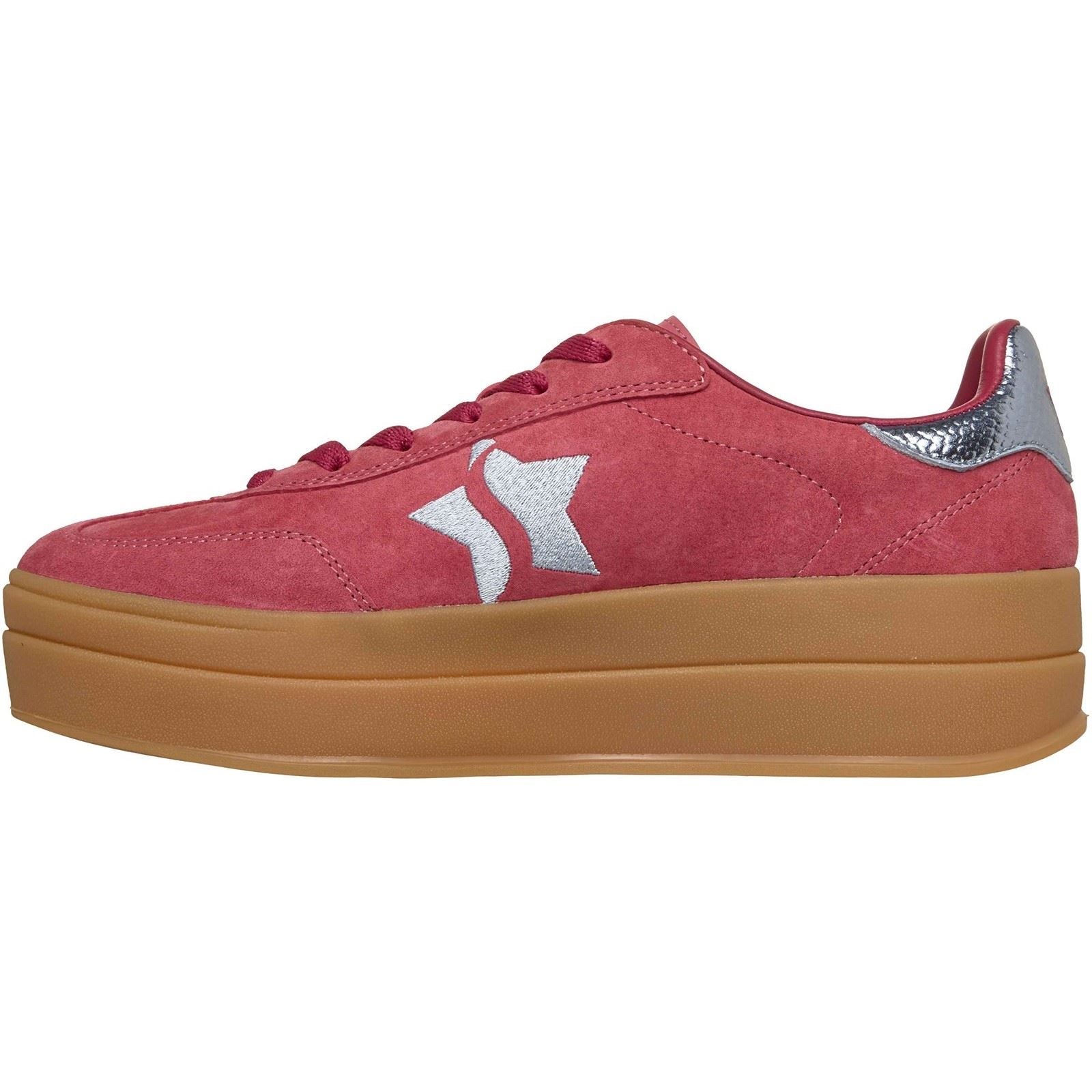 Skechers Academy Hi Elevated Essence Baskets En Cuir Femmes Rouges/Blaies