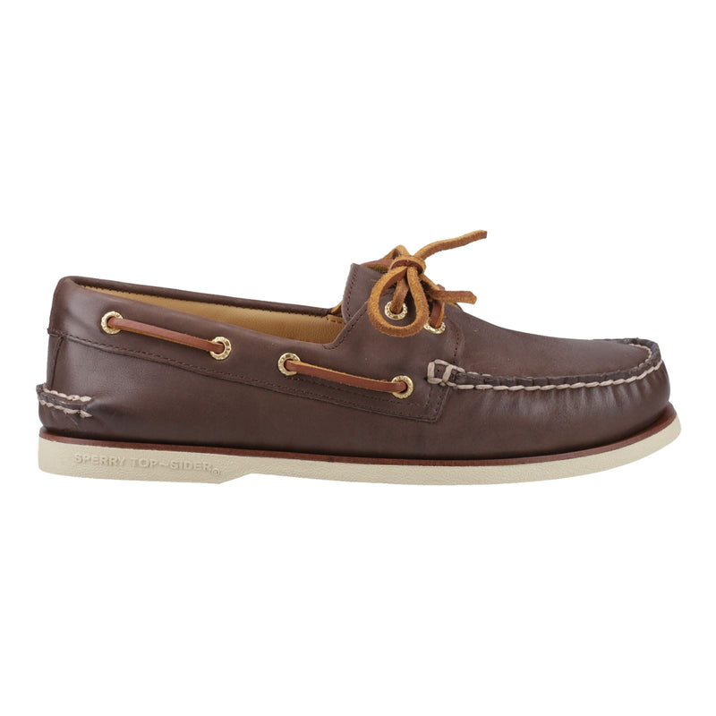 Sperry Authentic Gold Cup Chaussures Bateau Pour Homme En Cuir Marron
