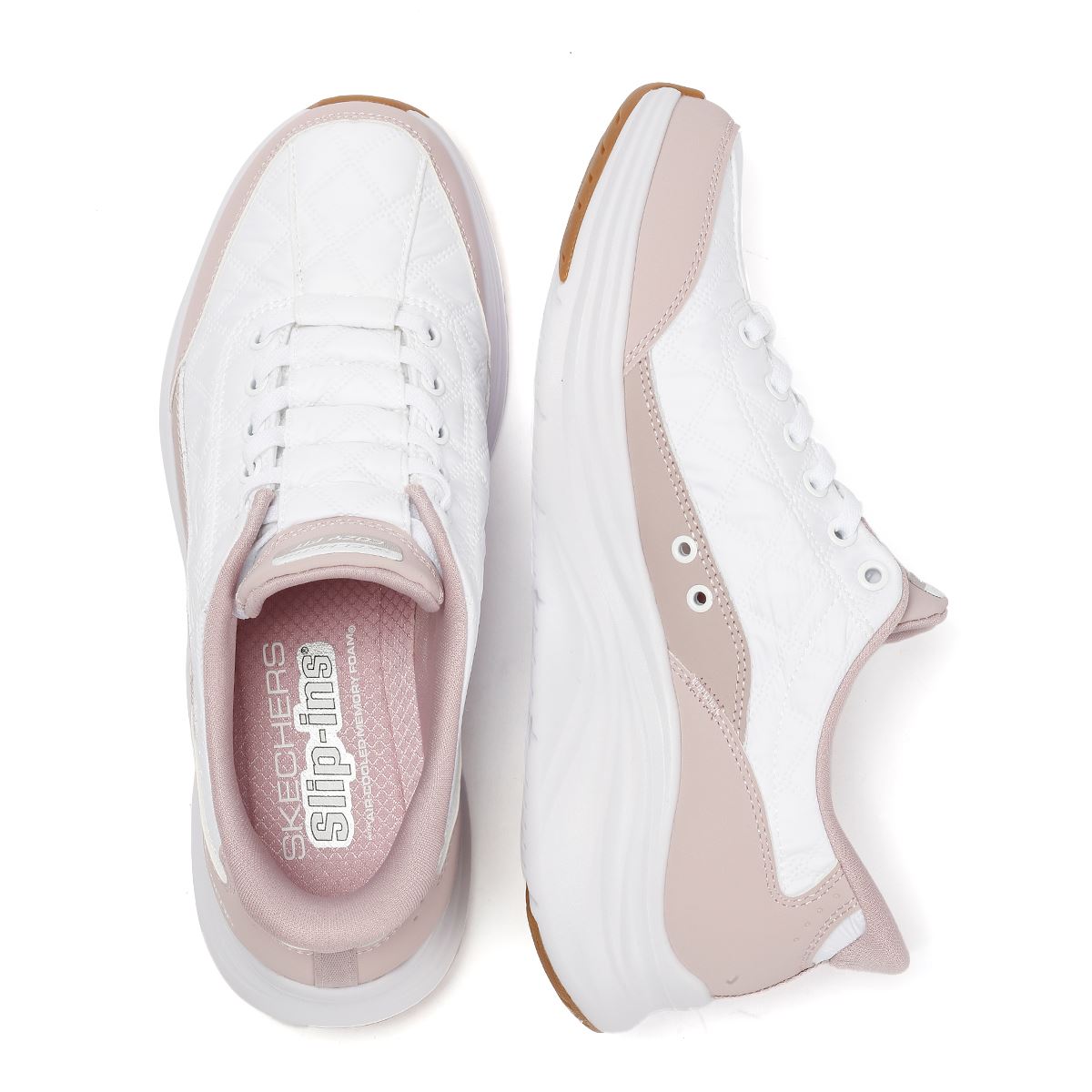 Skechers Slip-Ins Contour Foam Cozy Fit Baskets Blanches Pour Femmes