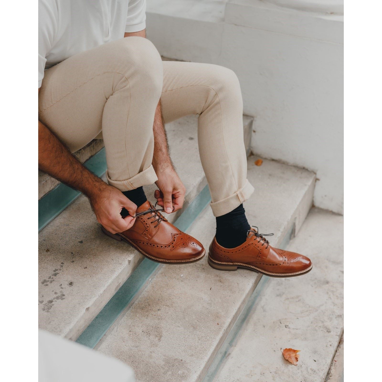 Hush Puppies Bryson Chaussures Brogues En Cuir Pour Hommes, Couleur Fauve