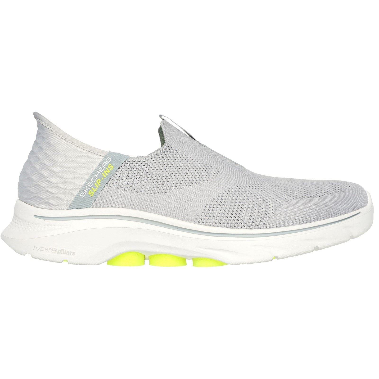 Skechers GO WALK 7 Easy On 2 Baskets En Maille Gris/Jaune Pour Hommes