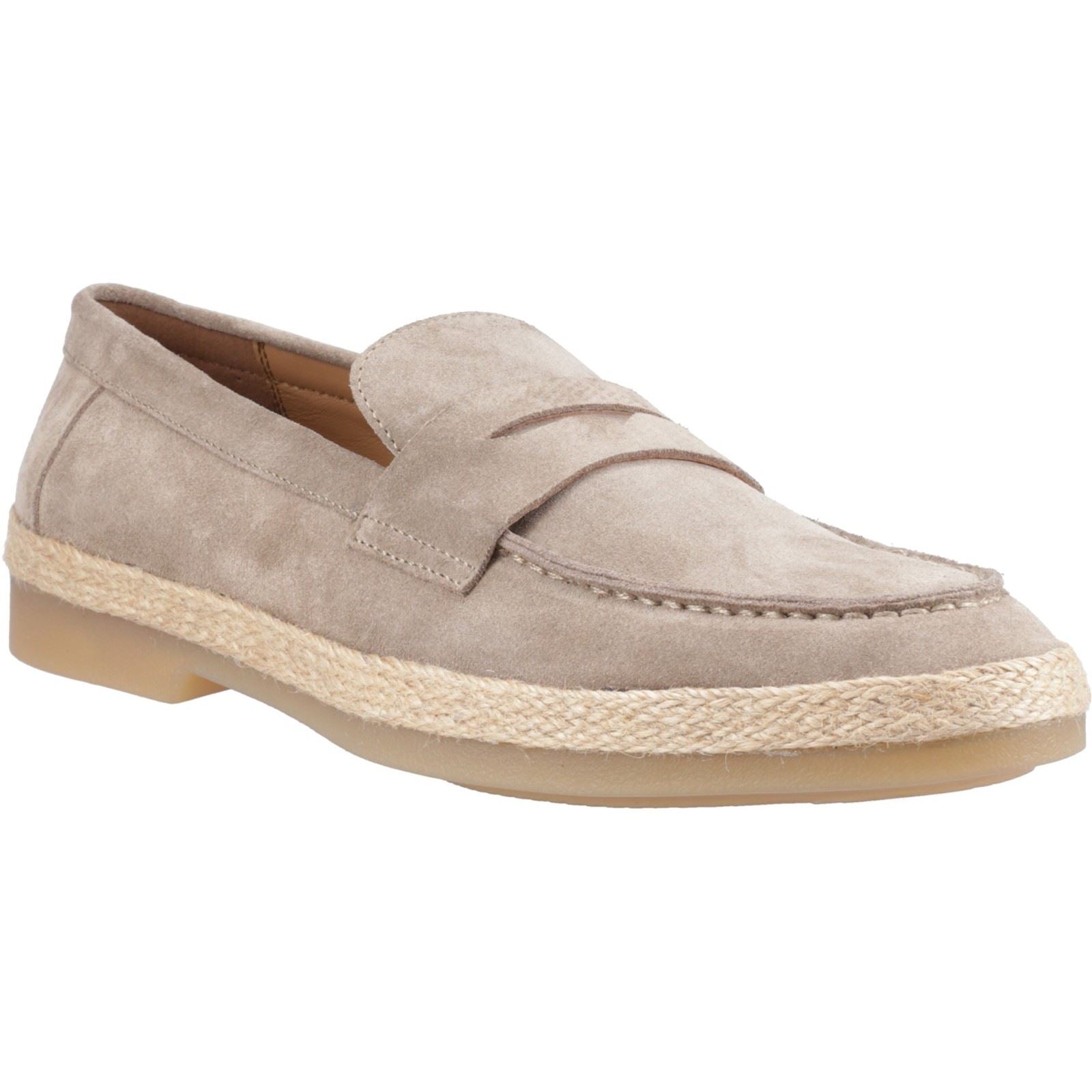 Hush Puppies Laurence Chaussures Mocassins Pour Homme En Daim De Couleur Taupe