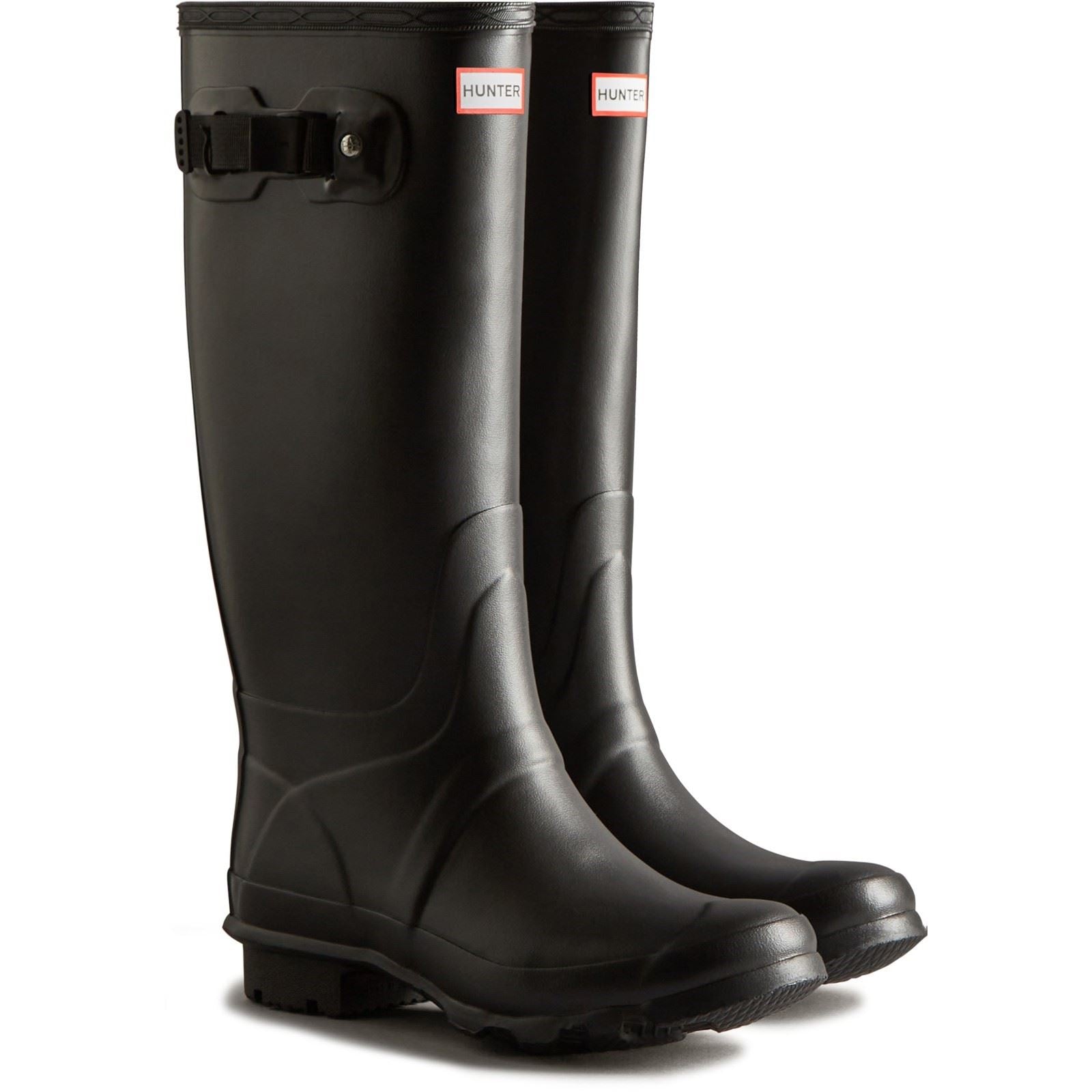Hunter Huntress Wide Bottes En Caoutchouc Pour Femmes, Noires