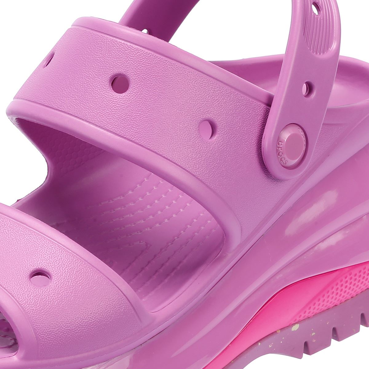 Crocs Mega Crush Sandales Rose À Bulles