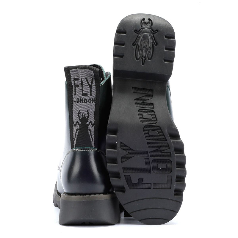 Fly London Ragi Bottes En Cuir Pour Femme Vertes