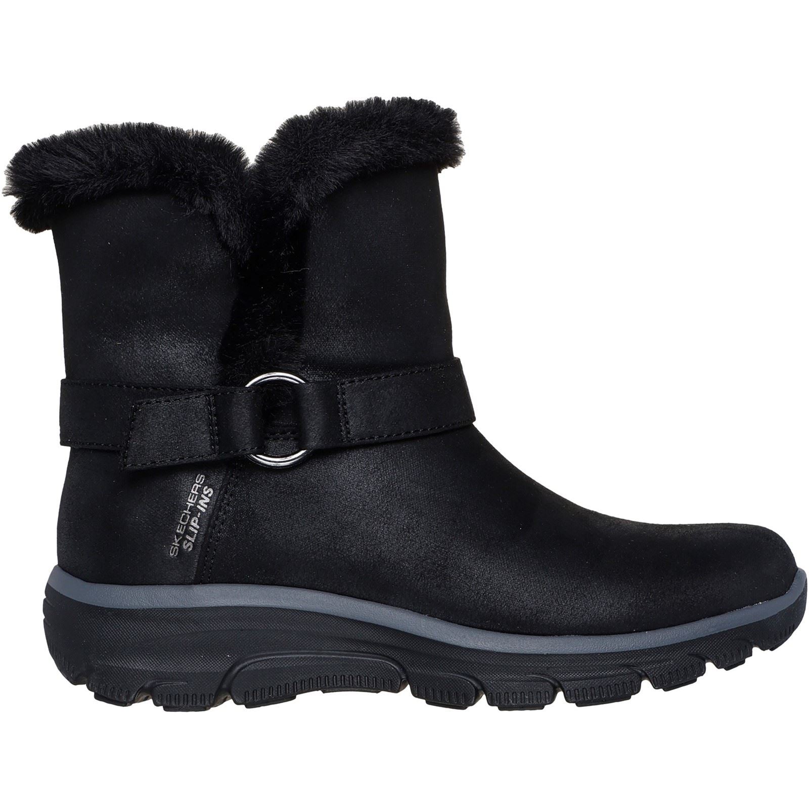Skechers Easy Going Dreamers Move Bottes Noires Pour Femmes En Textile