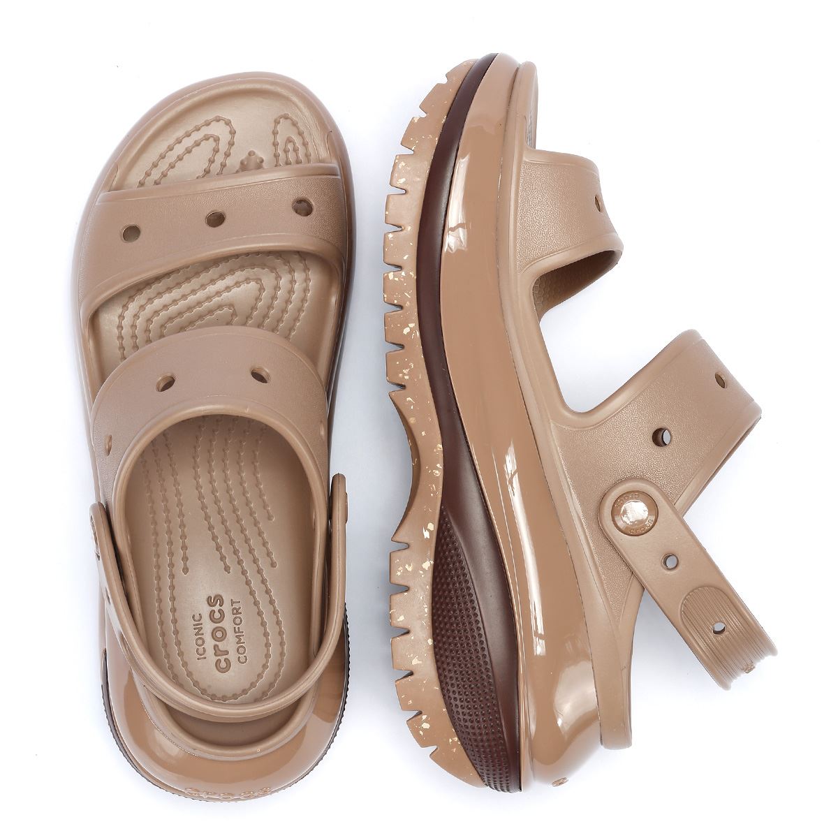 Crocs Mega Crush Sandales Latte