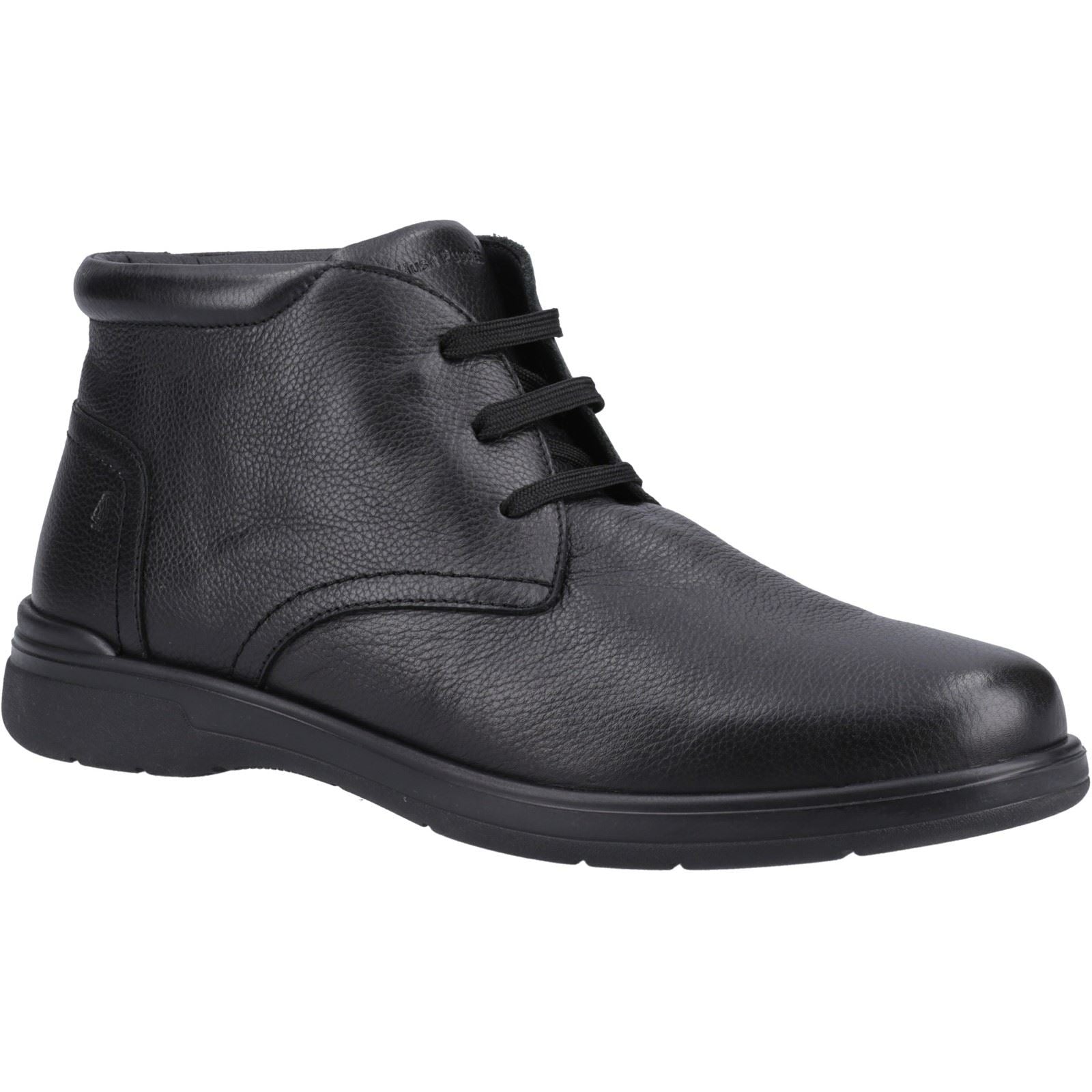 Hush Puppies Malcolm Bottes Noires En Cuir Pour Hommes