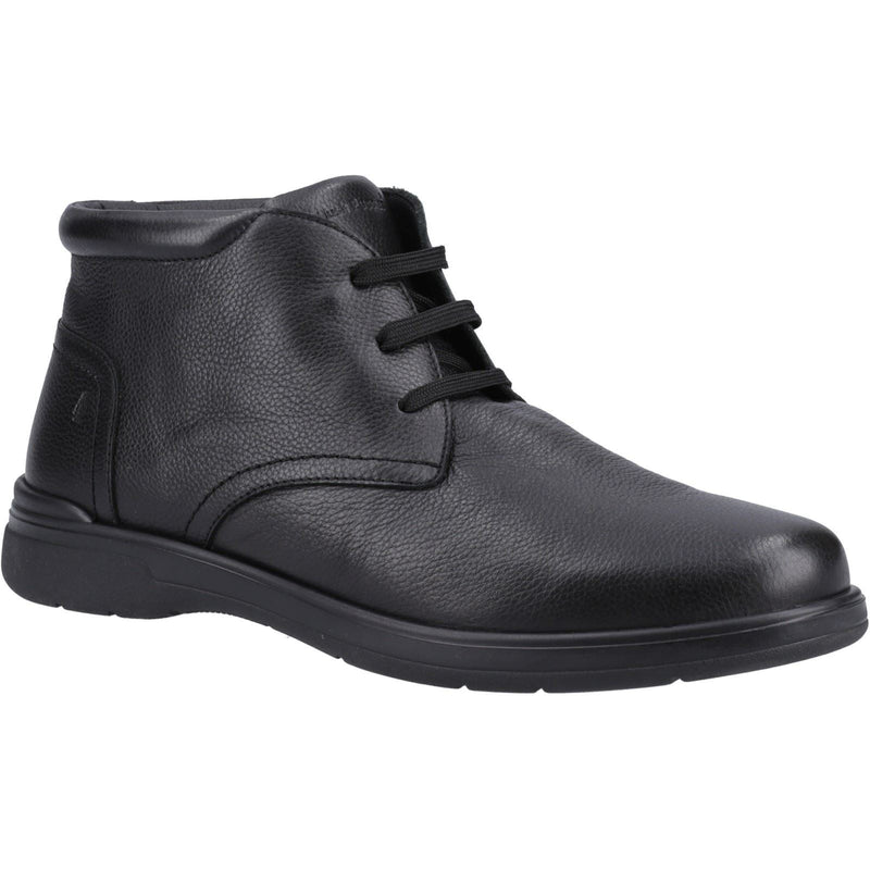 Hush Puppies Malcolm Bottes Noires En Cuir Pour Hommes