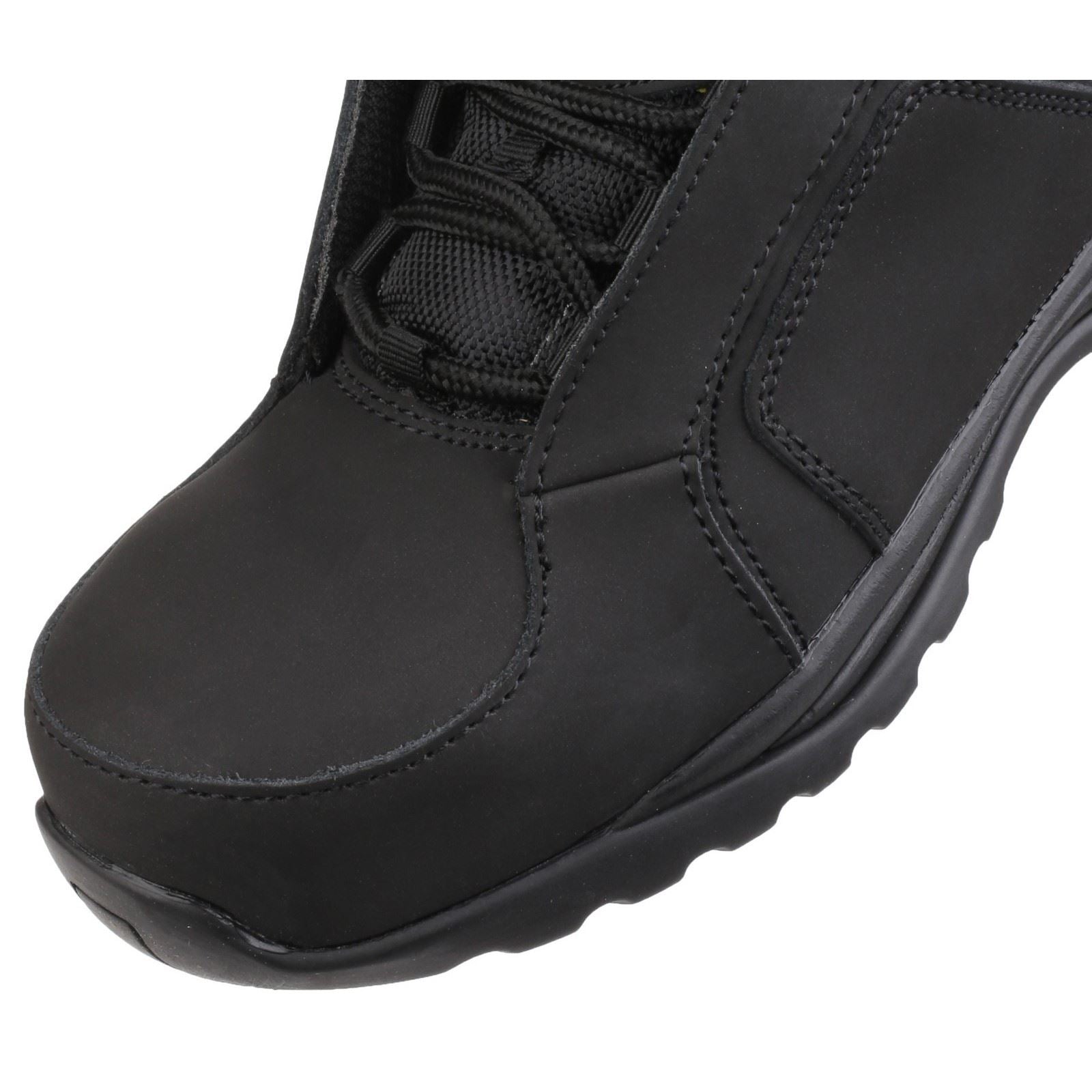 Amblers Safety  Baskets De Sécurité Noires En Cuir Pour Femmes Fs59C
