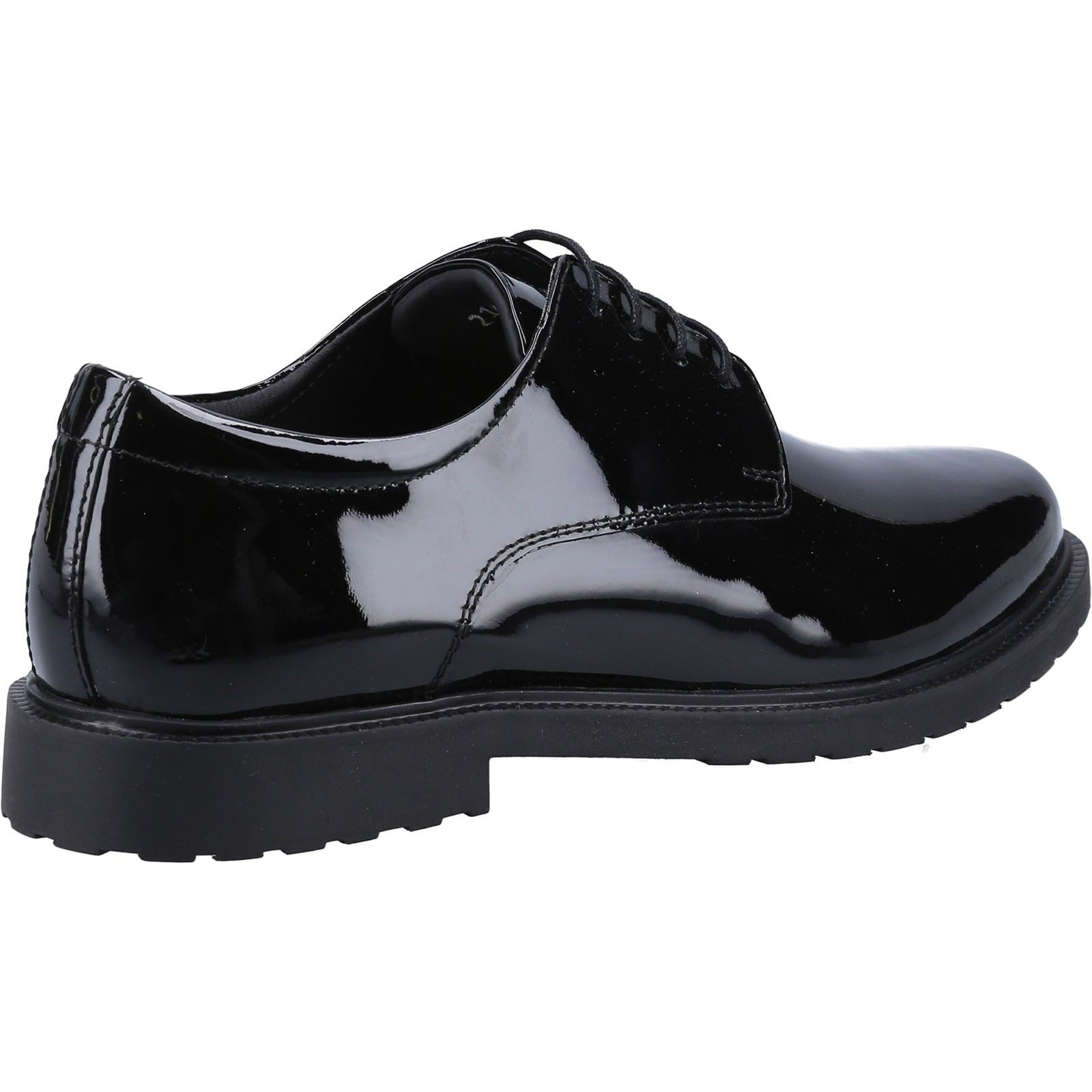 Hush Puppies Verity Slip On Chaussures Richelieu Noires Vernies Pour Femmes En Cuir
