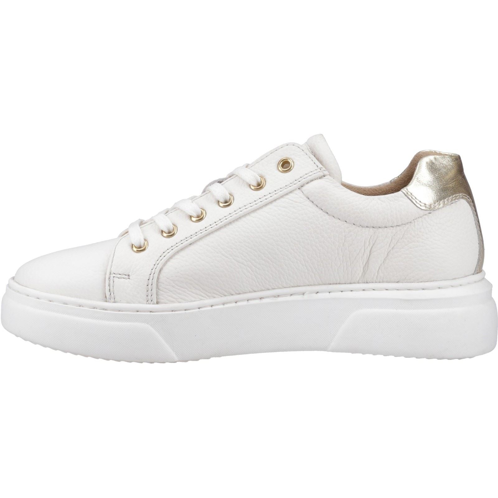 Hush Puppies Kathryn Baskets Blanches En Cuir Pour Femmes