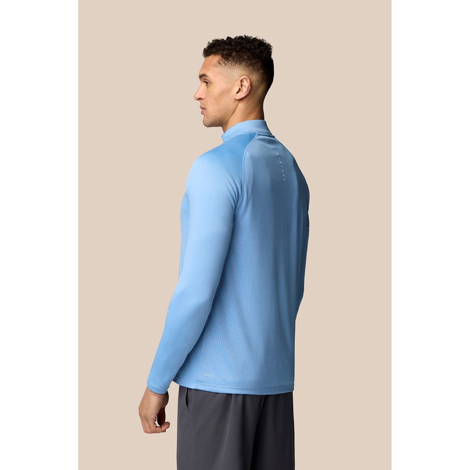 Castore Adapt 1/4 Zip Top T-Shirts De Sport Actifs Pour Hommes En Polyester Noir
