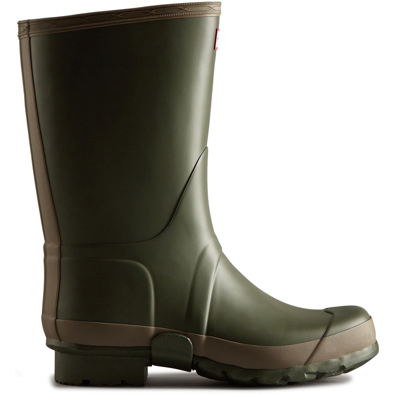 Hunter Gardener Boot Bottes En Caoutchouc Pour Homme, Vert Olive Foncé/Argile.