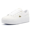 Lacoste Ziane Platform Baskets Blanches En Cuir Pour Femmes
