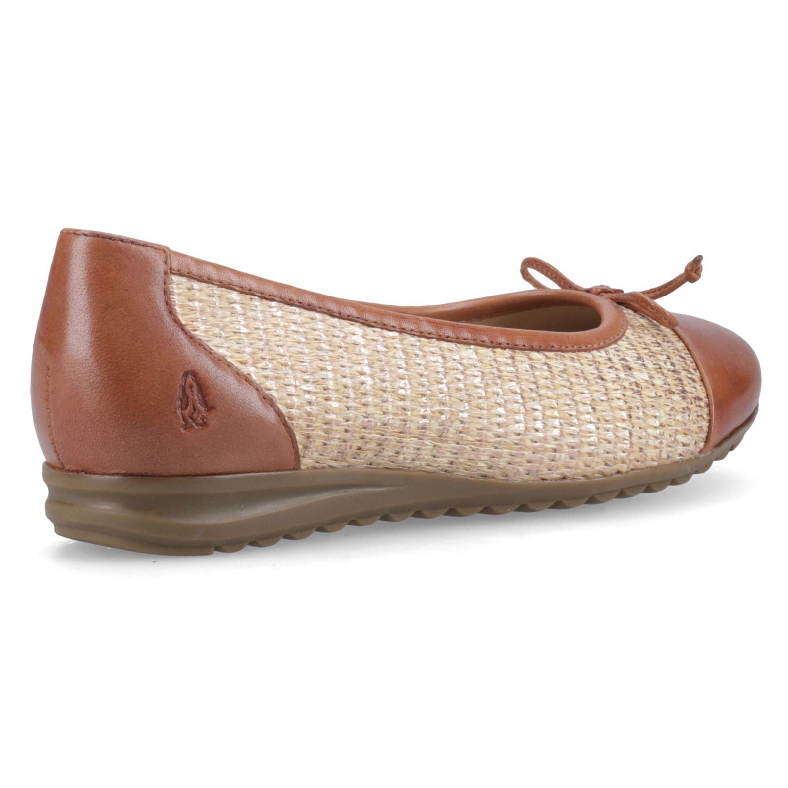 Hush Puppies Laurie Toe Cap Ballerines En Cuir Pour Femmes Couleur Beige