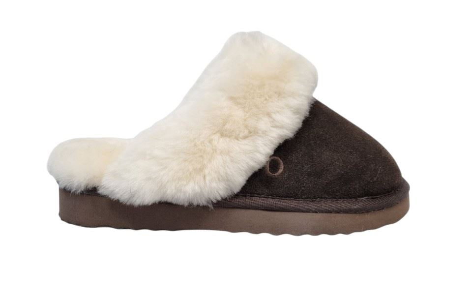 Osprey London The Celeste Chaussons En Suède Pour Femmes Marron
