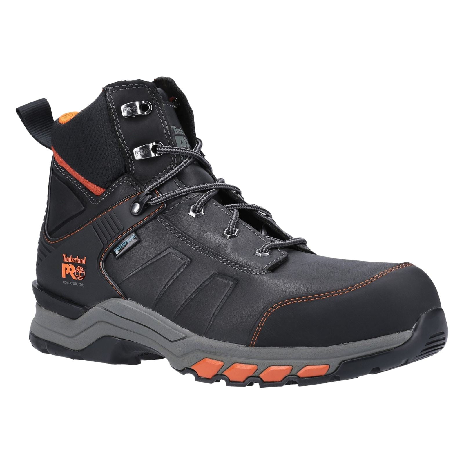Timberland Pro  Bottes De Sécurité En Cuir Hypercharge Noires/Oranges