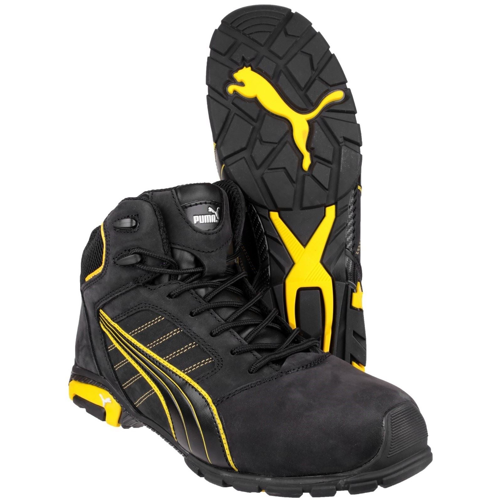 Puma Safety  Bottes De Sécurité En Cuir Noir Amsterdam Mid