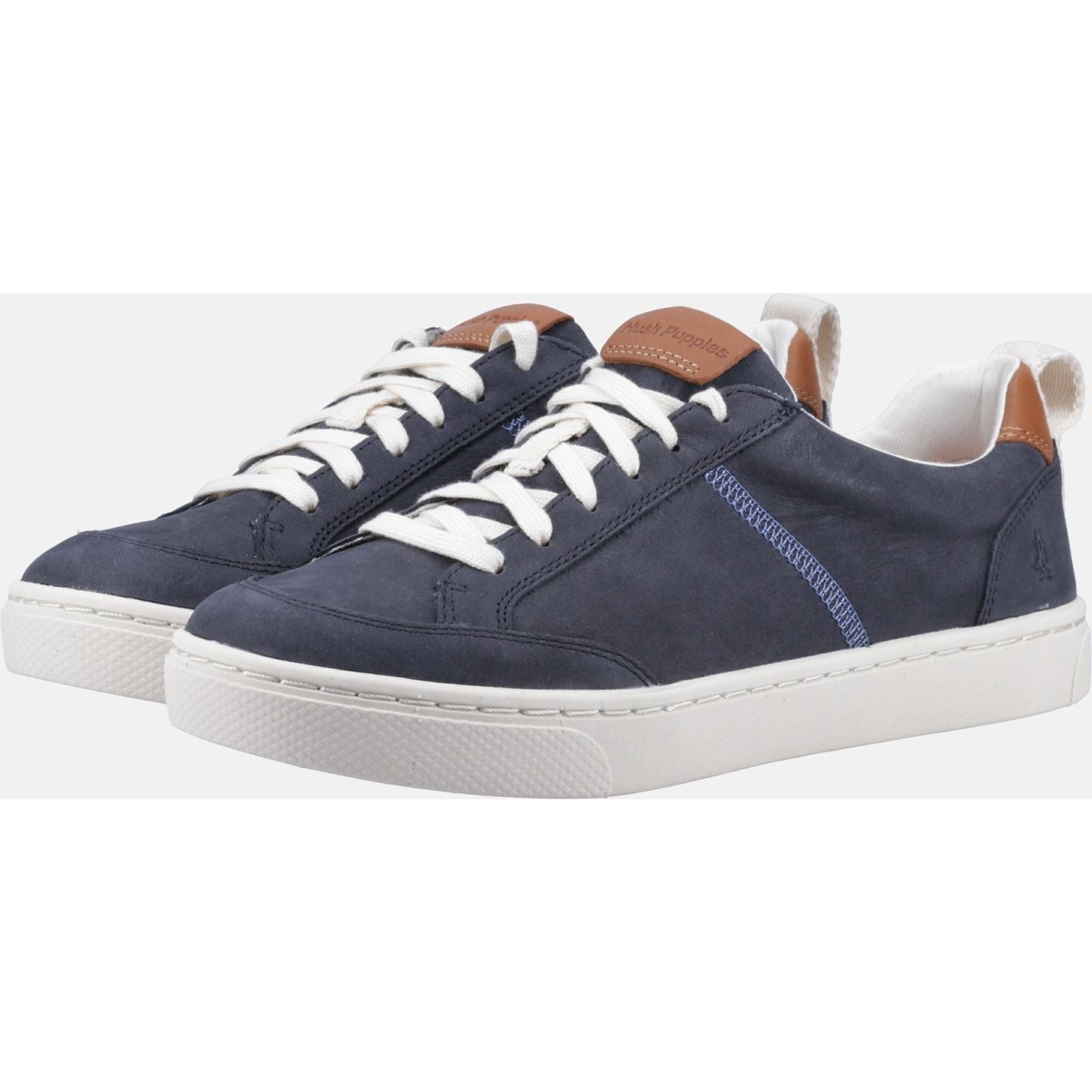 Hush Puppies The Good Low Top Baskets En Cuir Pour Homme, Bleu Marine.