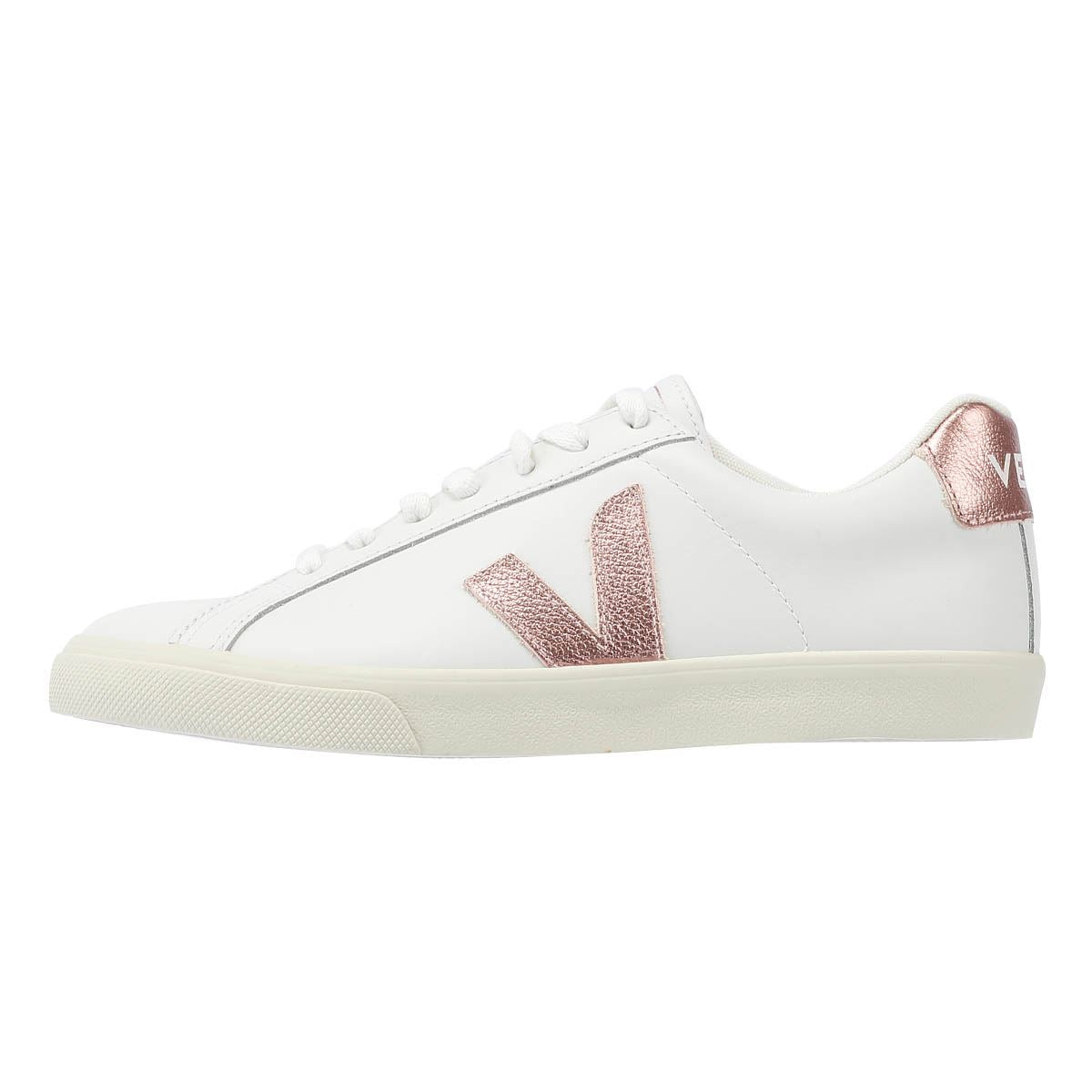 Veja Esplar Baskets Pour Femmes En Cuir Blanc/Nacre