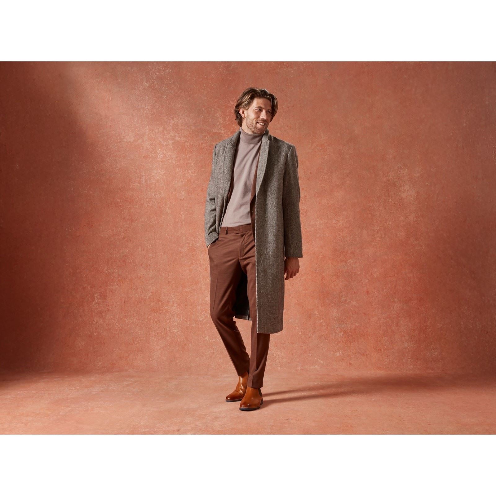 Hush Puppies Russell Bottes En Cuir Pour Homme Couleur Tan