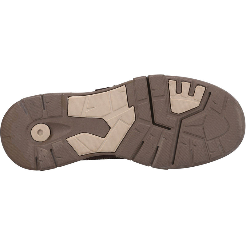 Hush Puppies Fabian Double Strap Mocassins Marron En Cuir Pour Hommes