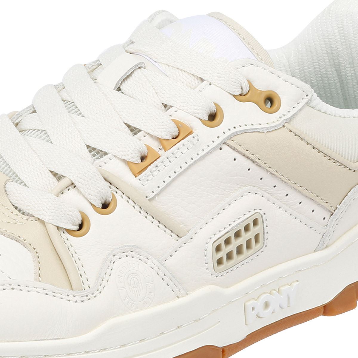 Pony M_100 Low Des Baskets/Écru Blanches En Cuir