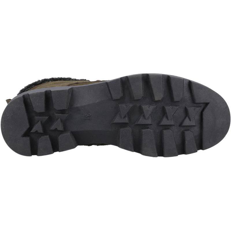 Hush Puppies Aurelia Bottes Khaki Pour Femmes En Suède