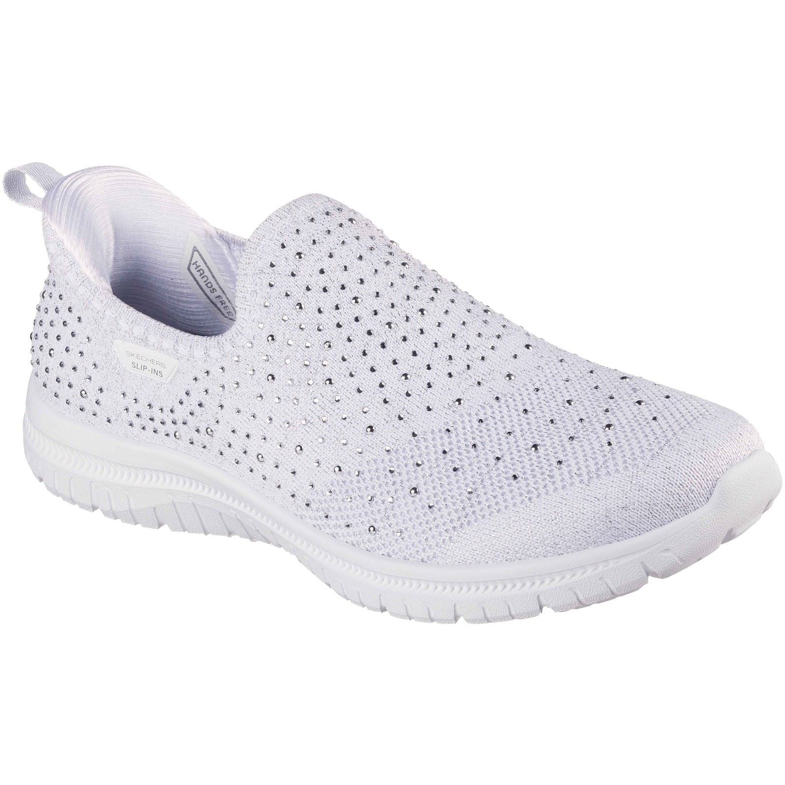Skechers Virtue Icon Baskets Blanches/Argent Pour Femmes En Textile
