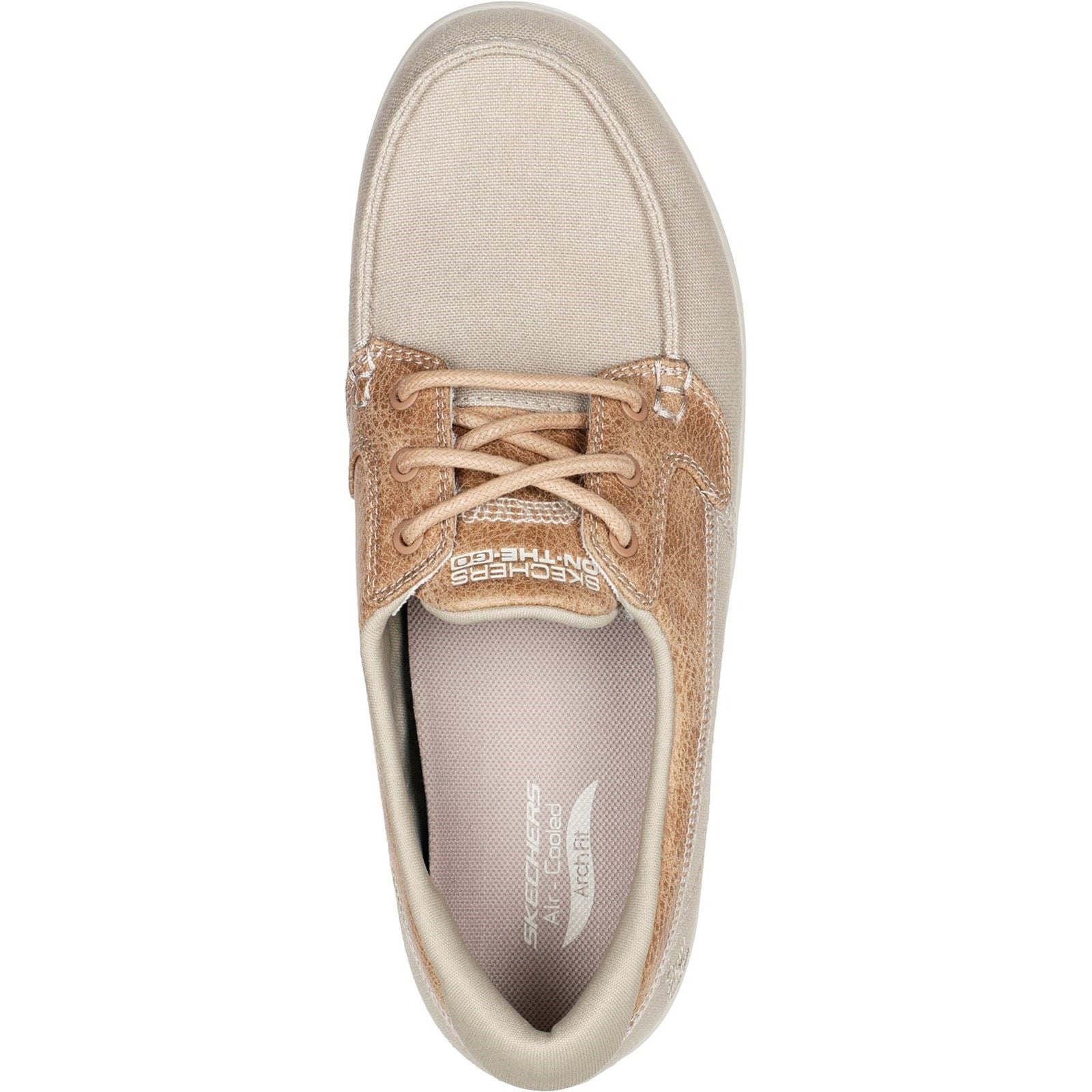 Skechers Arch Fit Uplift Cruise'N By Chaussures Bateau En Synthétique Naturel Pour Femme