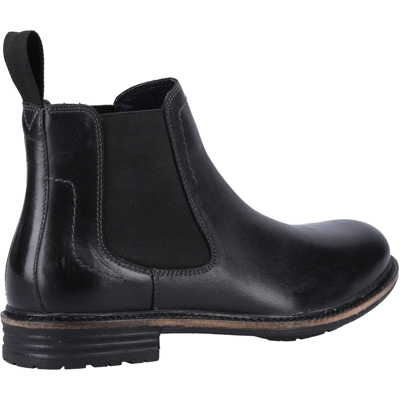 Hush Puppies Justin Chelsea Bottes Noires En Cuir Pour Hommes