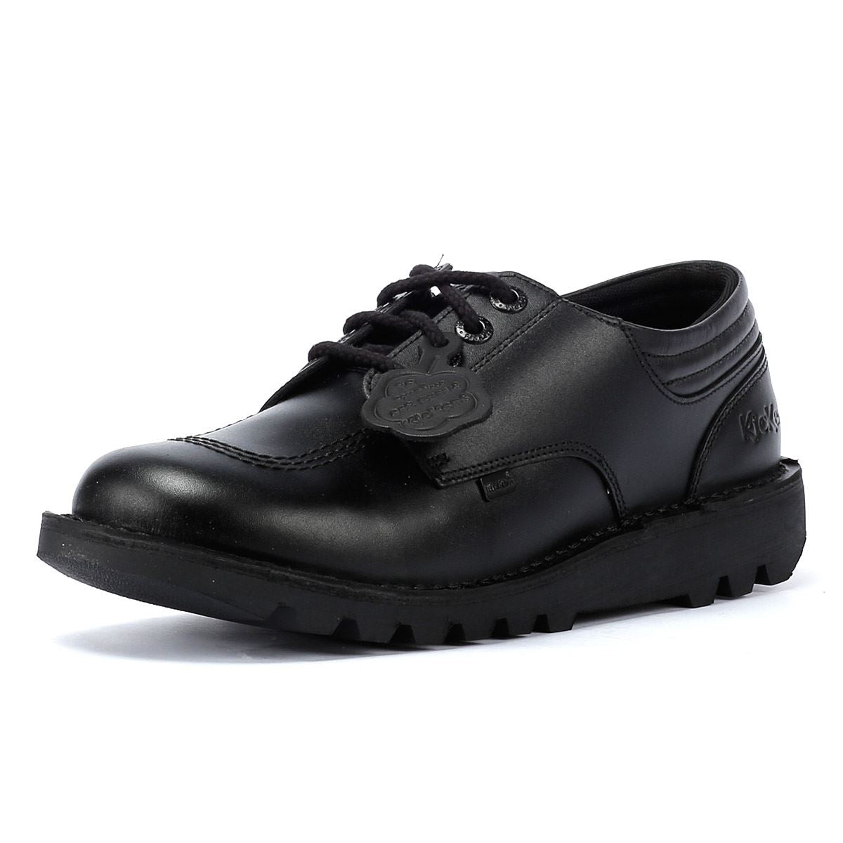 Kickers Kick Lo Padded Chaussures Noires En Cuir Pour Hommes