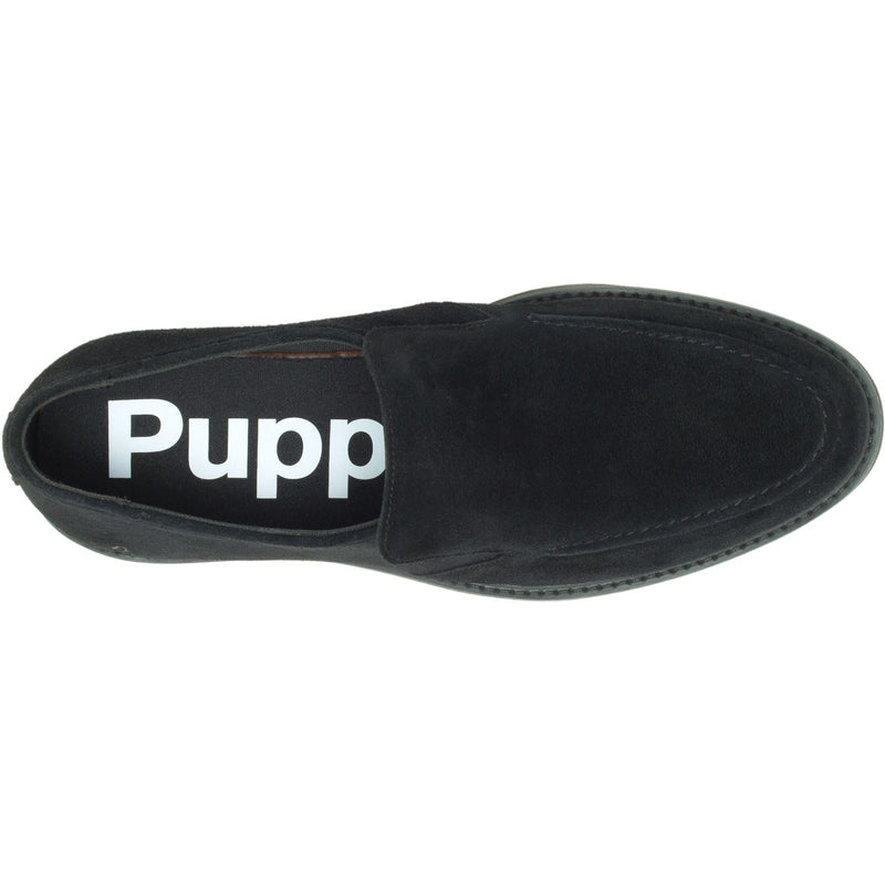 Hush Puppies Earl Slip On Chaussures Mocassins Noirs Pour Homme En Suède