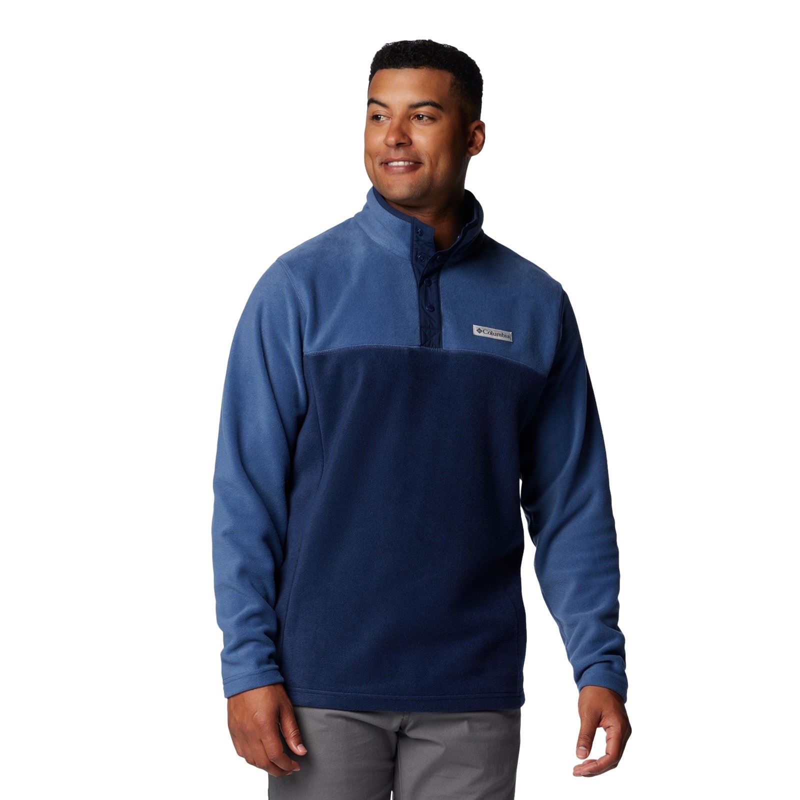 Columbia Steens Mountain Half Snap II Veste En Polaire Bleue Pour Homme