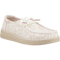 HEYDUDE Wendy Espadrille Retro Palm Espadrilles Pour Femmes En Mélange De Coton Rose Pâle/Blanc