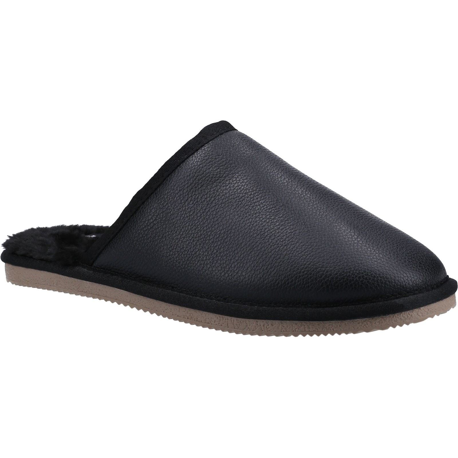 Hush Puppies Coady Chaussons Noirs Pour Homme En Daim