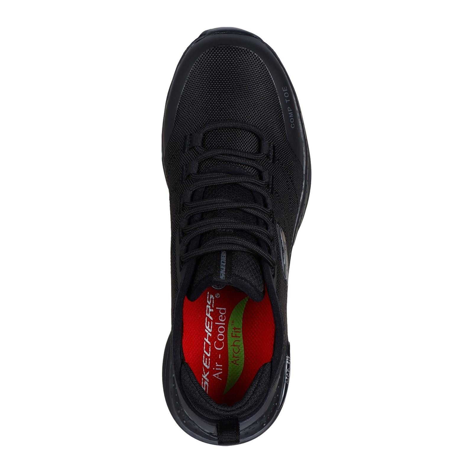Skechers Workwear Arch Fit SR Ebinal Baskets De Sécurité Noires En Textile Pour Femmes