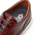 Base London Flight Chaussures Brogues Marron Brûlé En Cuir Pour Homme