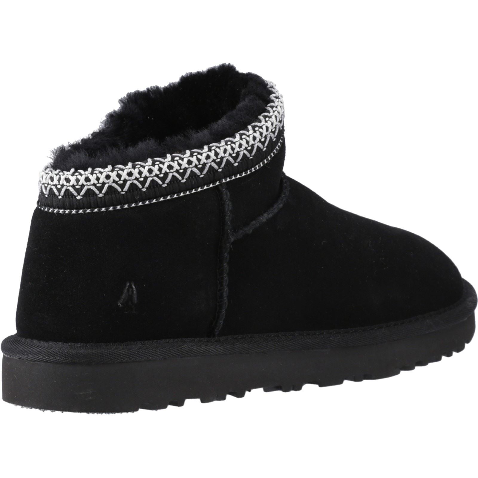 Hush Puppies Sloane Chaussons Noirs Pour Femmes En Suède